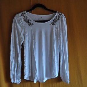 White embroidered shirt